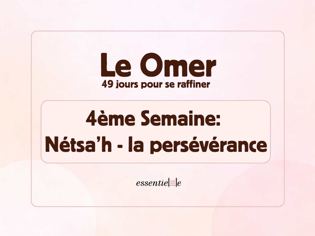4ème semaine du omer: Nétsah - la persévérance par Mariacha Drai