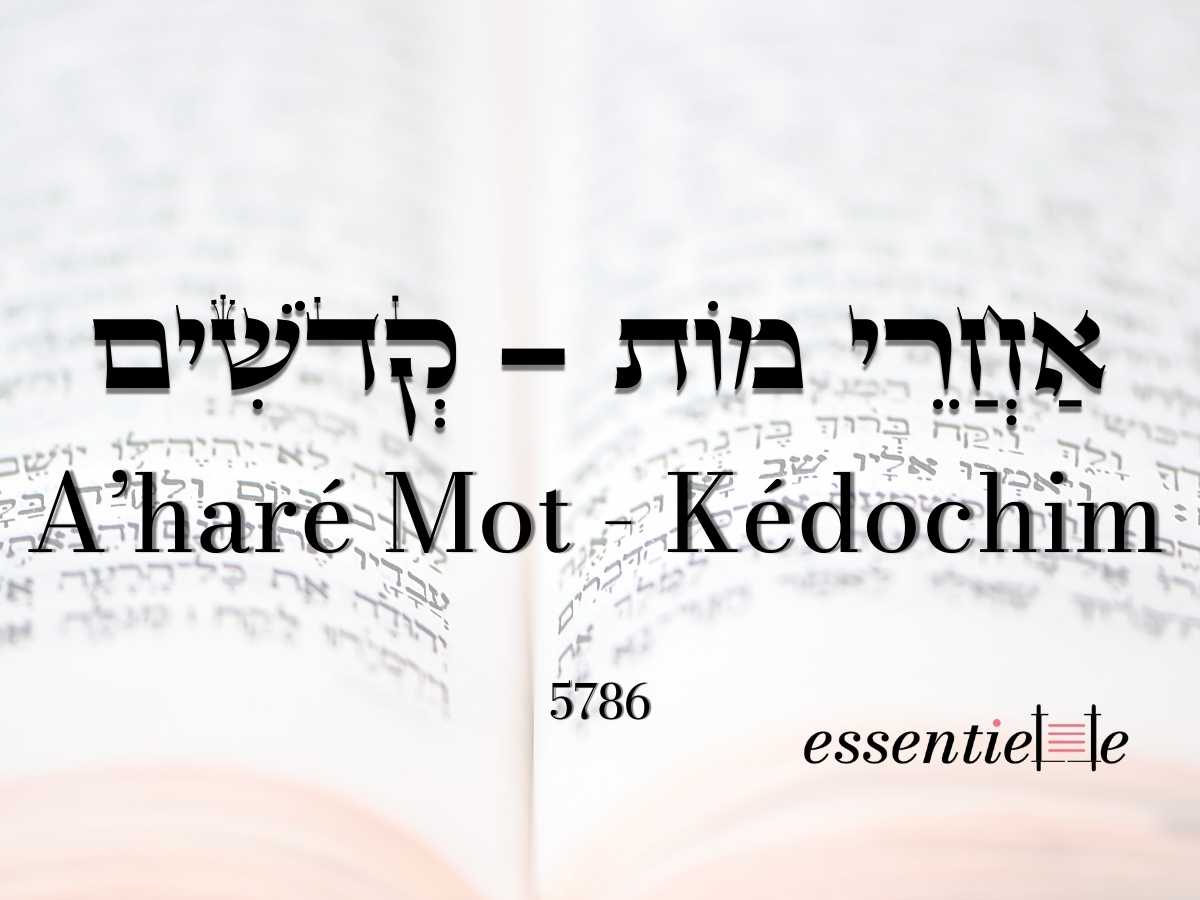 A'haré Mot-Kédochim - L'amour ne suffit pas !  par Mariacha Drai sur essentiELLE
